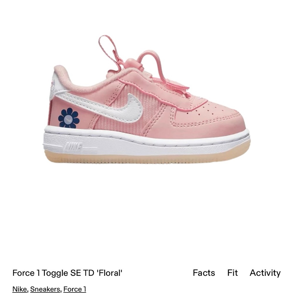 Nike Air Force 1 Toggle SE TD Pink- size 2c
